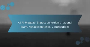 Ali Al-Muqdad: Impact on Jordan’s national team, Notable matches, Contributions