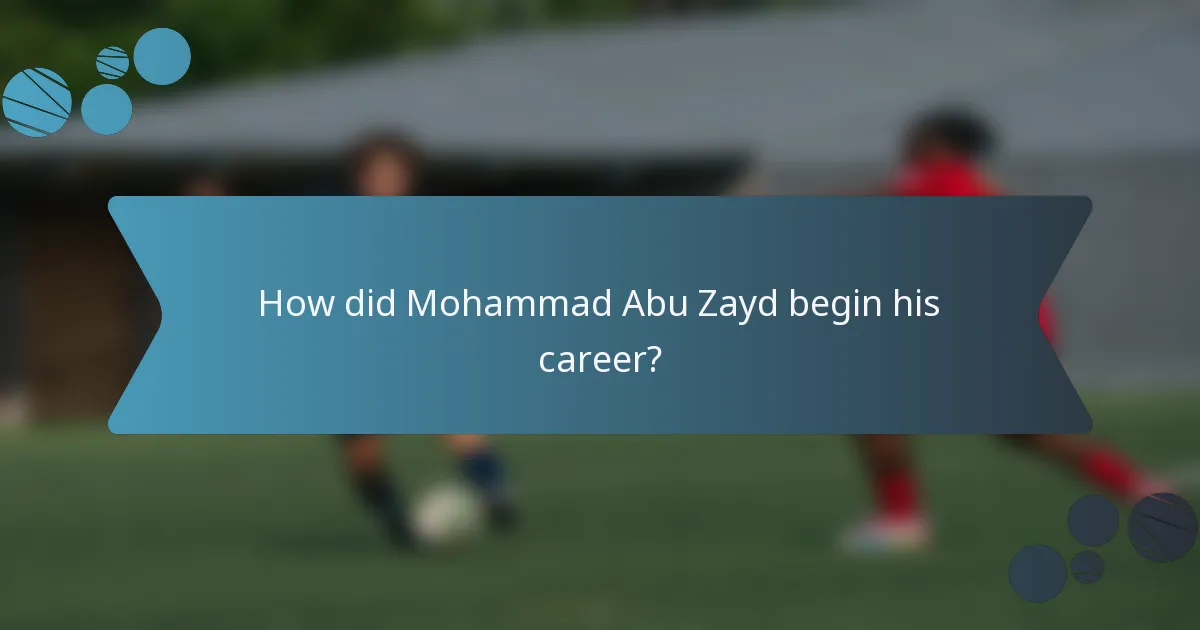 How did Mohammad Abu Zayd begin his career?