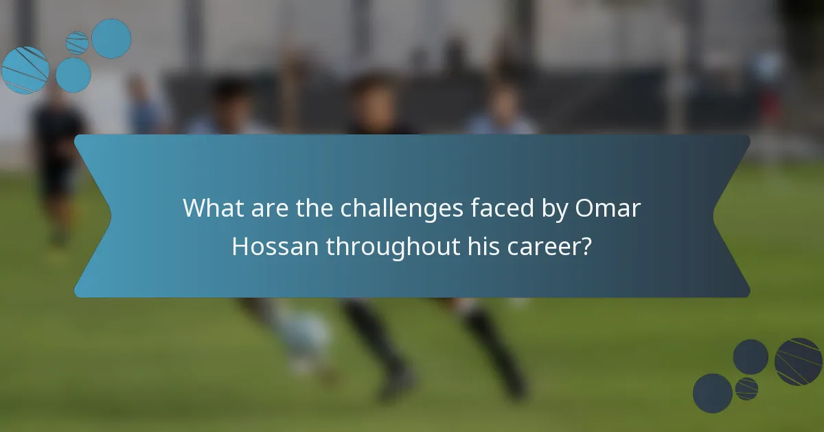 What are the challenges faced by Omar Hossan throughout his career?