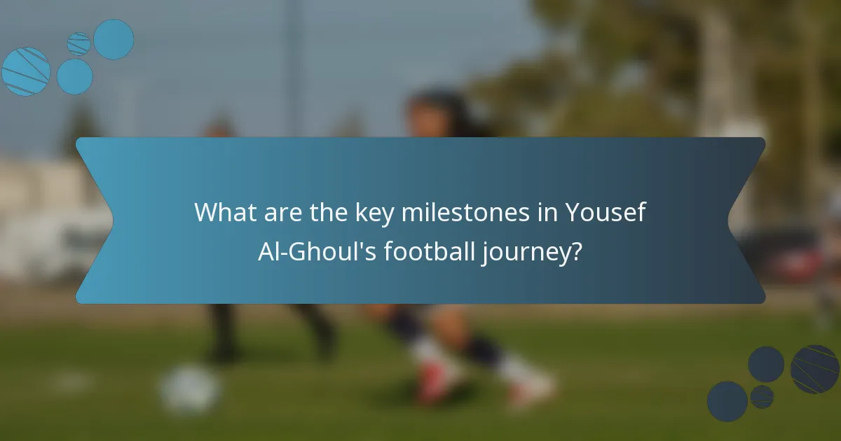 What are the key milestones in Yousef Al-Ghoul's football journey?
