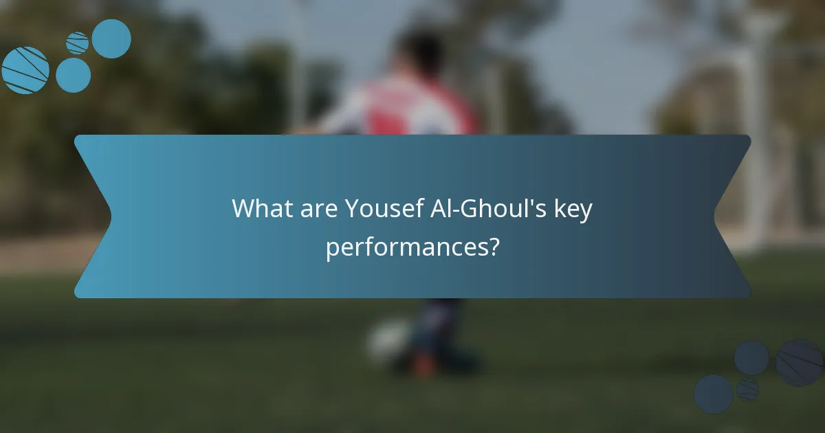What are Yousef Al-Ghoul's key performances?