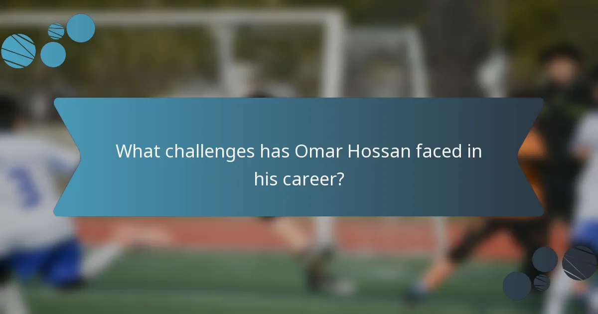 What challenges has Omar Hossan faced in his career?