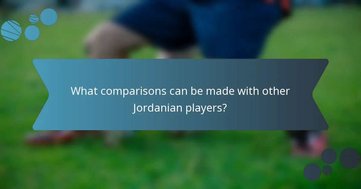 What comparisons can be made with other Jordanian players?