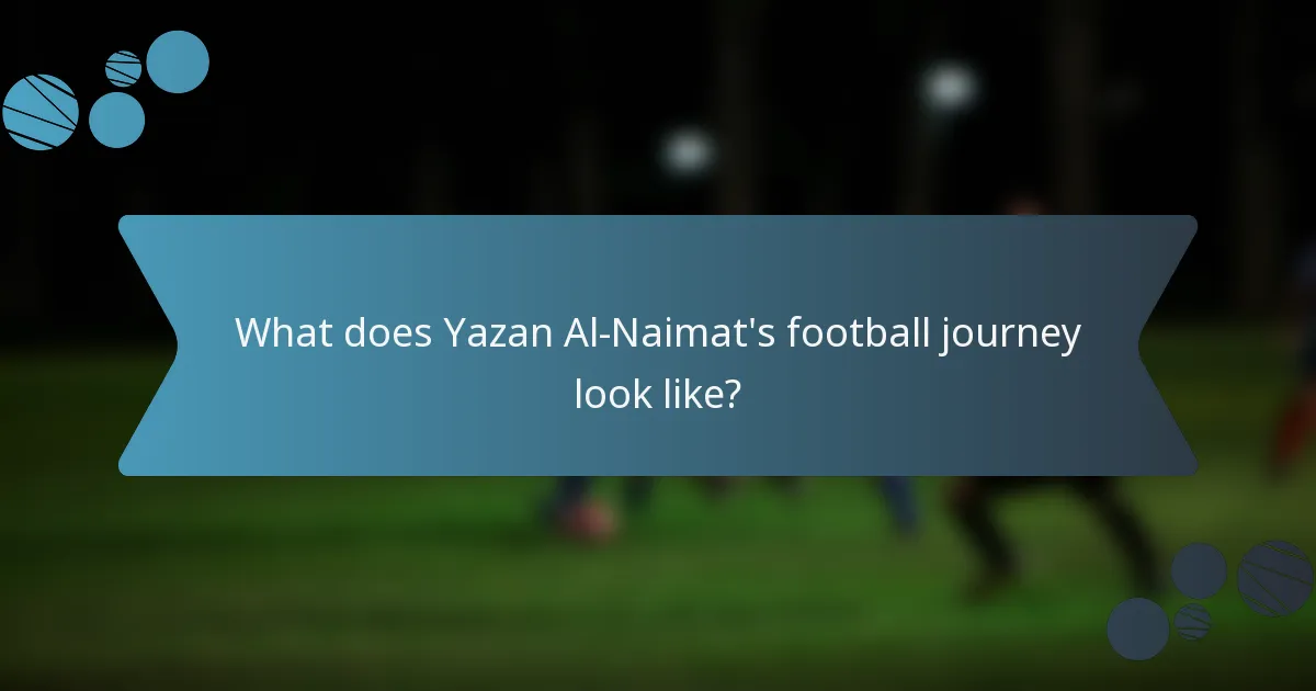 What does Yazan Al-Naimat's football journey look like?
