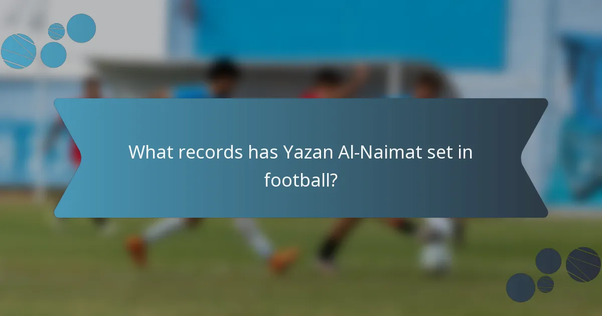 What records has Yazan Al-Naimat set in football?