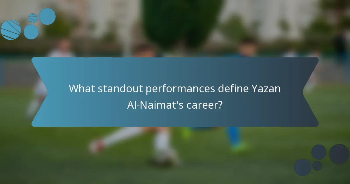 What standout performances define Yazan Al-Naimat's career?
